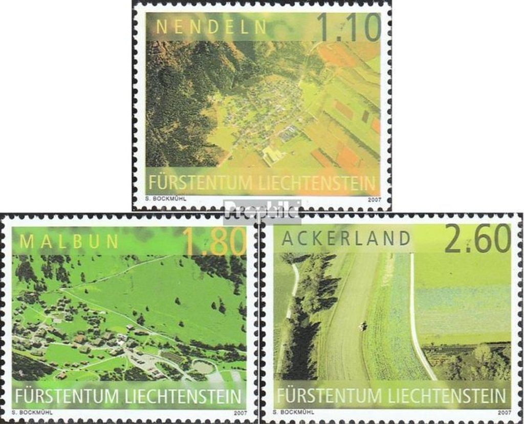 Briefmarken Liechtenstein 2007 Mi 1445-1447 (kompl.Ausg.) postfrisch Liechtenstein von oben