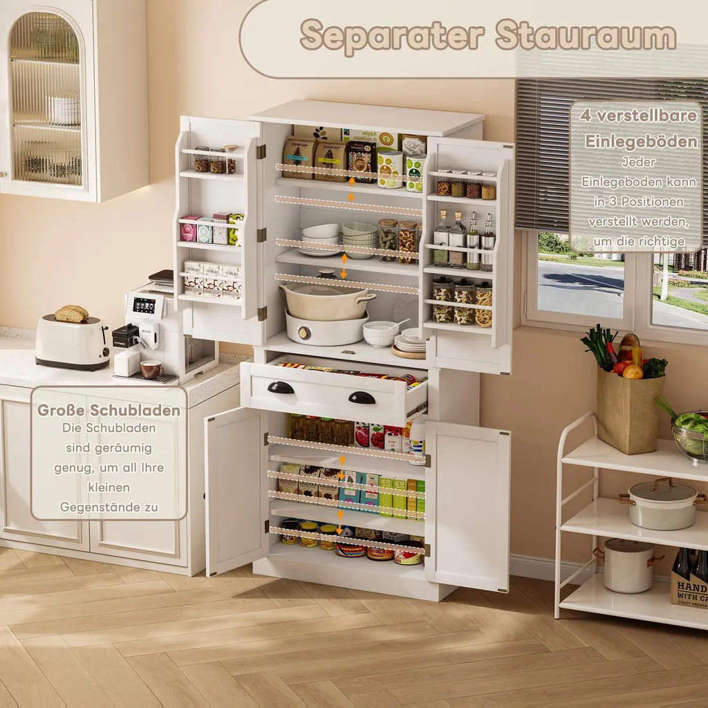 Meuble de rangement modulable blanc Sweiko avec 6 compartiments