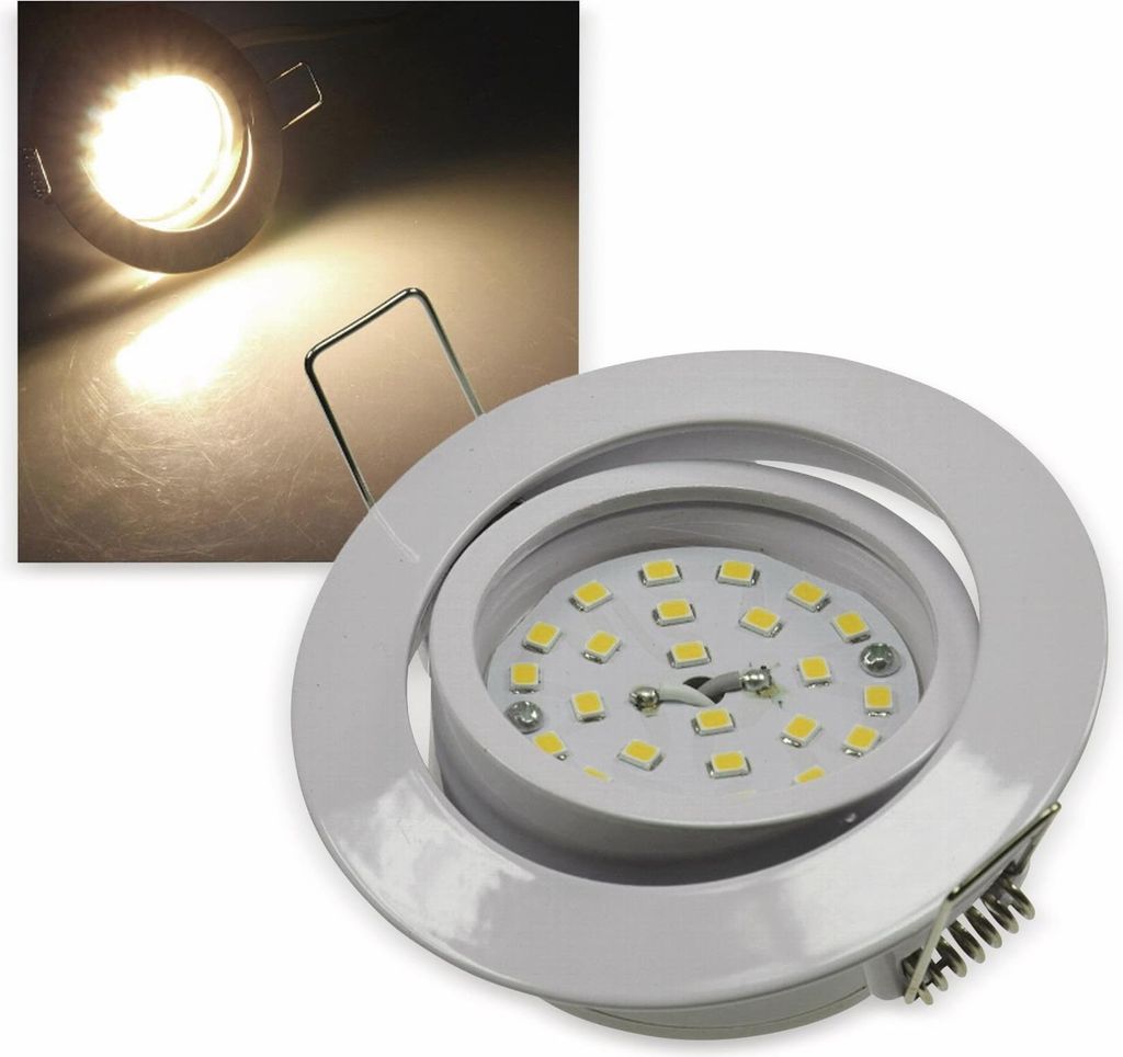 ChiliTec Luce da incasso LED Flat-32 bianco caldo 80x32mm, Immagine del prodotto 