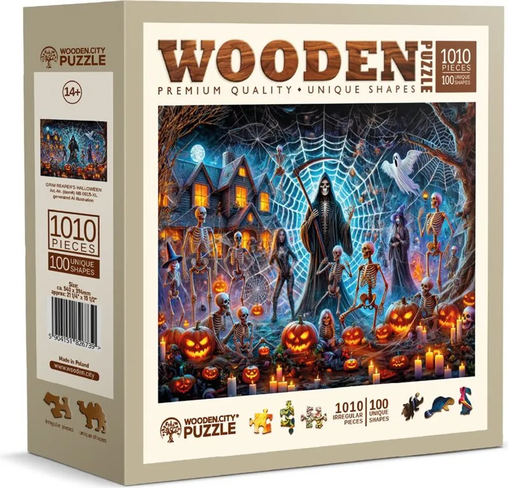 Puzzle adulte 1010 pièces en bois pour décoration Halloween et loisir