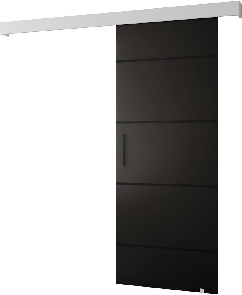 MEBLE KRYSPOL Salwador 4 Schiebetür, 70x204 cm, Schwarz , Weiß, Schwarz