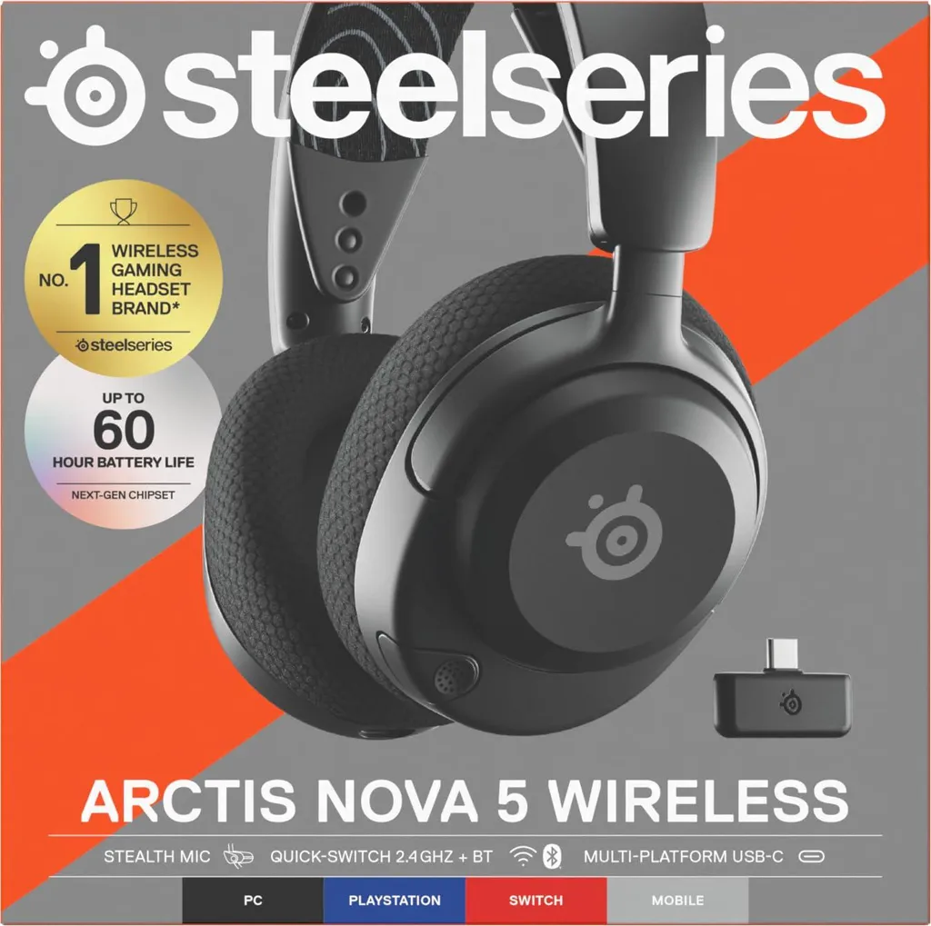 Casque SteelSeries Arctis Nova 5 Gaming sans fil USB-C et Bluetooth Noir - 16