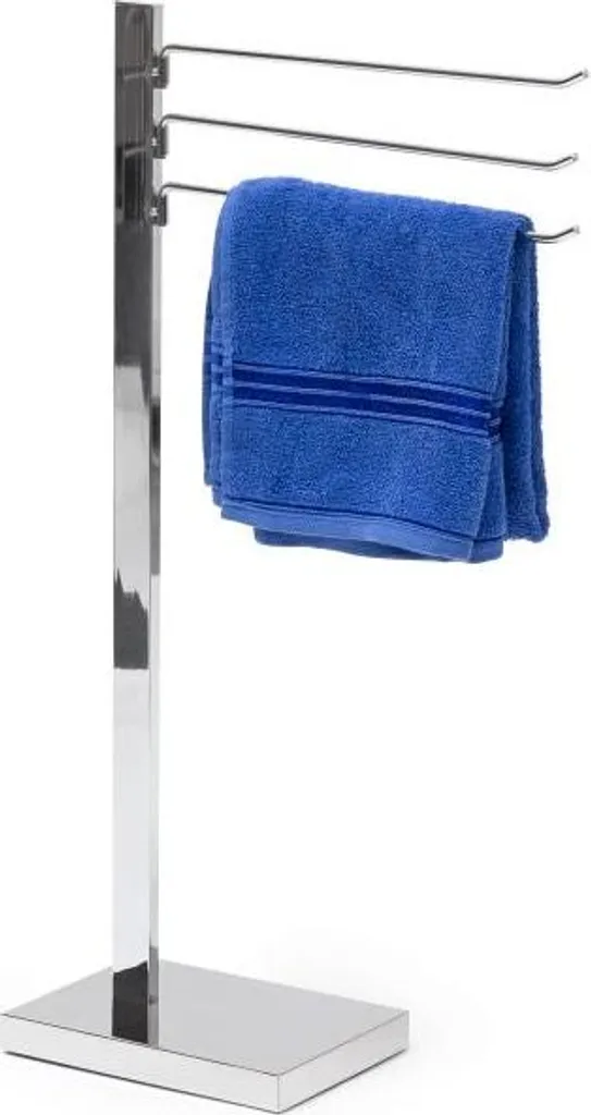 Porte-serviettes en chrome mural pour séchage rapide du linge de bain