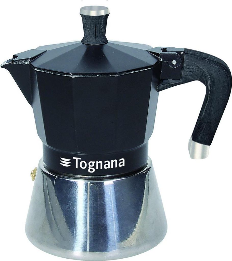Tognana Porcellane WS43003SPHA Manuelle Kaffeemaschine Mokka-Kanne 0,18 l Schwarz, Silber