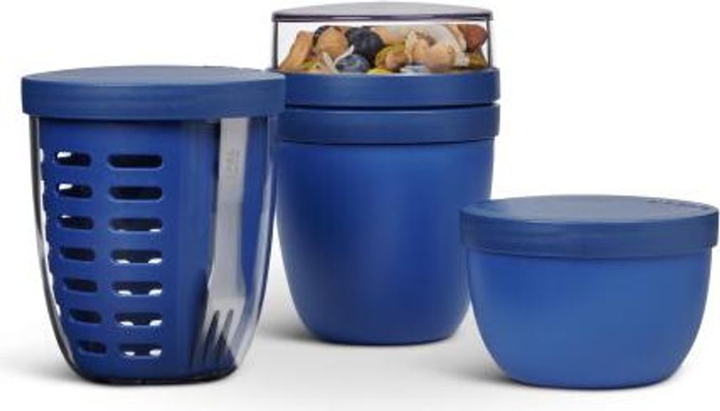 Mepal - Promotion-Set Pots Ellipse 3-teilig - Lunchpot 500 + 200 ml, Fruitpot 600 ml, Snackpot 350 ml - Essensbehälter, Joghurtbecher, to go Beche...