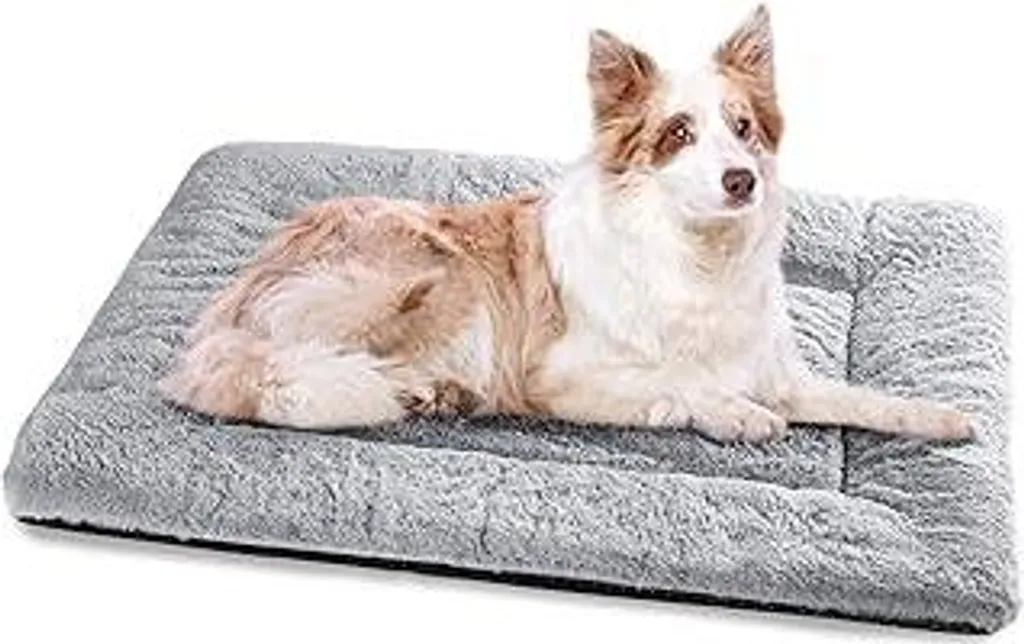 Baodan Lettino per cani di grossa taglia Lavabile, 106x71 cm Cuscino per cani Morbido con fondo antiscivolo, Lettini XL per cani di grossa taglia, Grigio