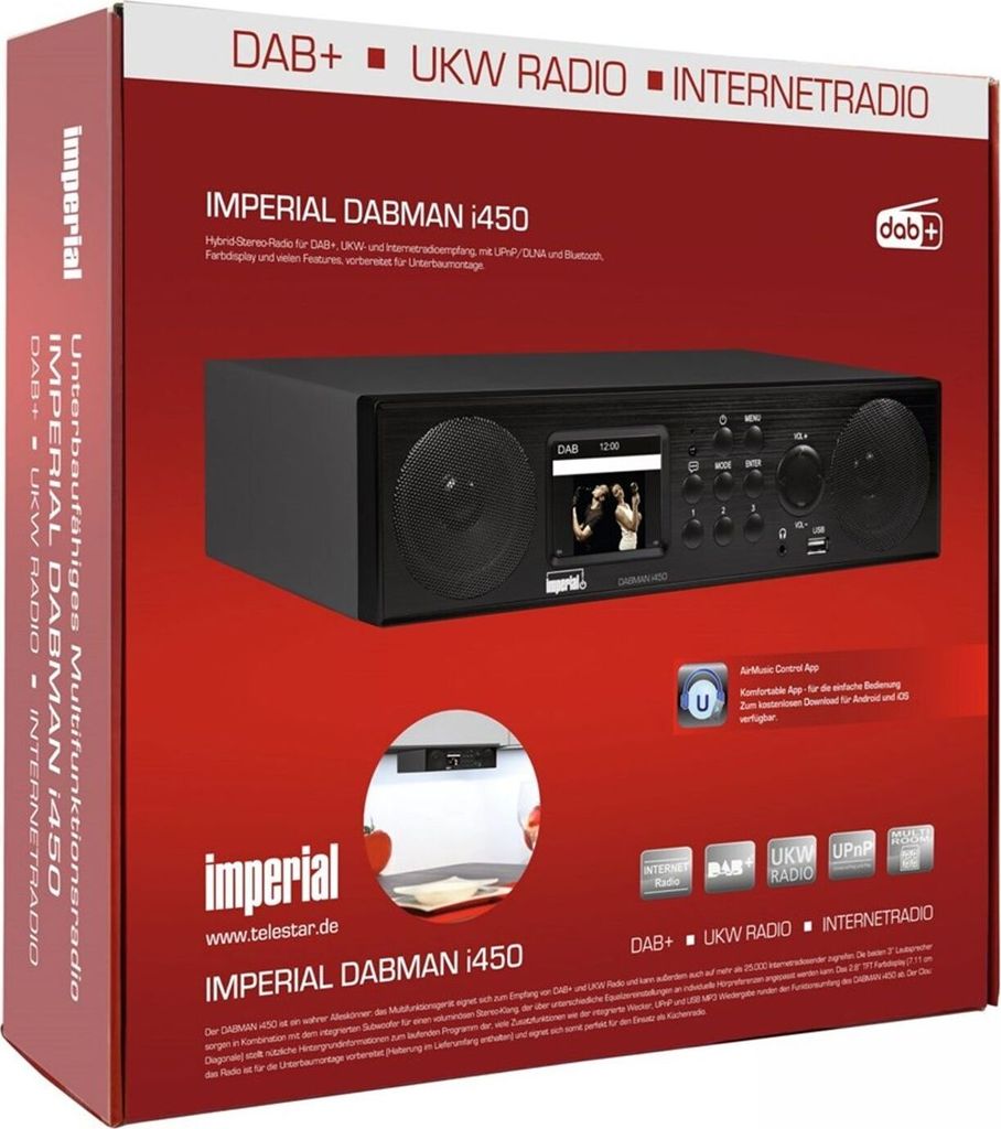 imperiální internetové rádio DABMANN i450 černé Obrázek produktu 4