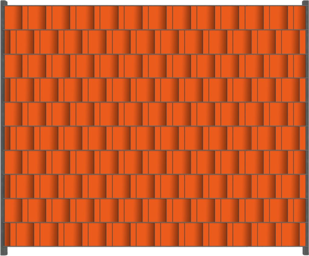 Wallario Zaunsichtschutz mit Motiv Orange für Ein- und Doppelstabmatten Zäune in der Größe 250 x 200 cm