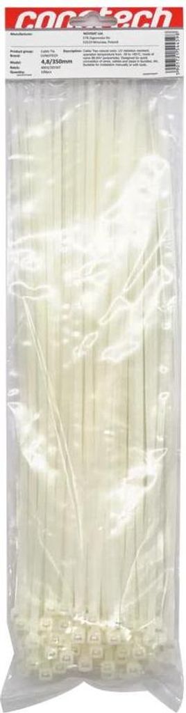 Klemmbinder 4,8x350 weiß 100 Stück NS