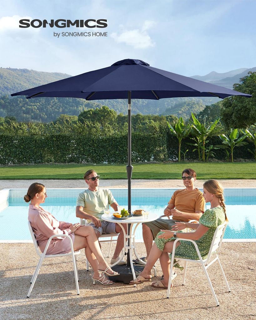 SONGMICS Sonnenschirm Ø300 cm UPF 50+ beidseitig um 30° Produktbild 