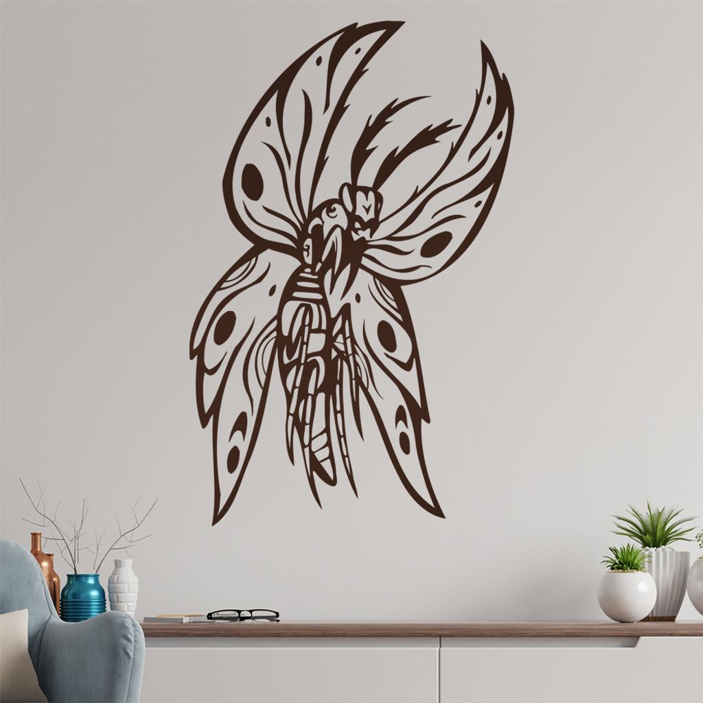 Killer Motte Wandtattoo in 6 Größen - Wandaufkleber Wall Sticker - Dekoration, Küche, Wohnzimmer, Schlafzimmer, Badezimmer