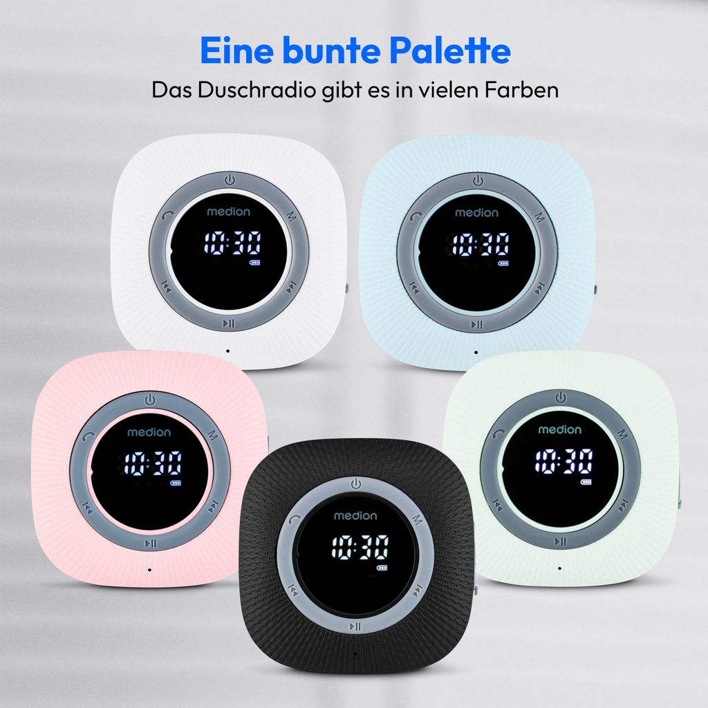 MEDION S66884 Duschradio mit Bluetooth (Badradio, UKW Produktbild 3