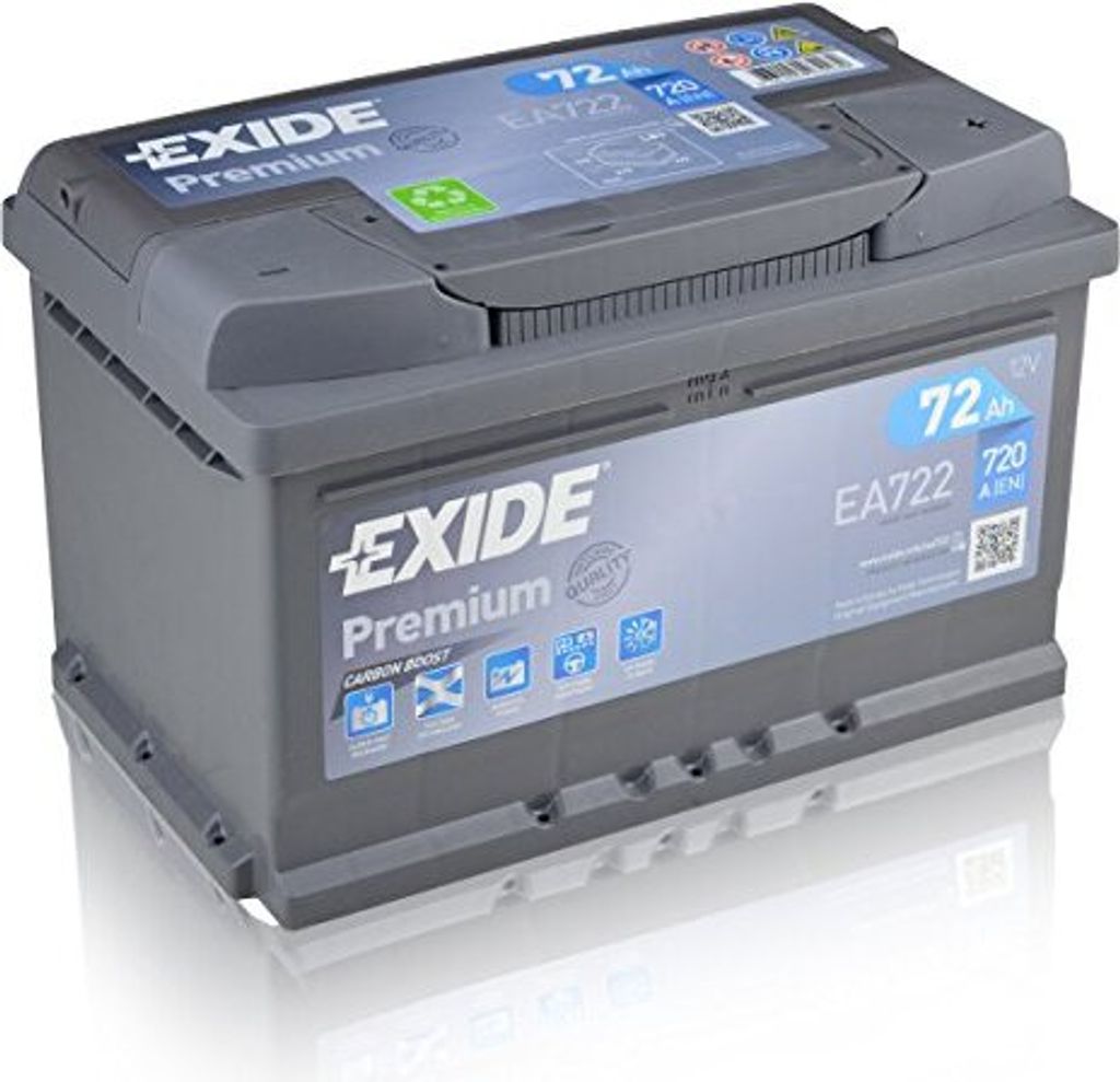 EXIDE Starterbatterie "Premium" 30 % ext "EA722" Produktbild 