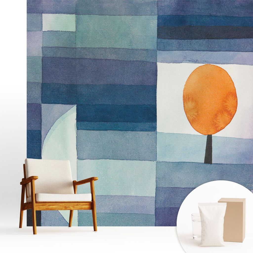 Fototapete - 250x250 cm - Tapete - Wandtapete - Wandbilder - Dekofolie - Tapete Folie - Wand - Dekoration - Wohnzimmer - Abstrakter Baum