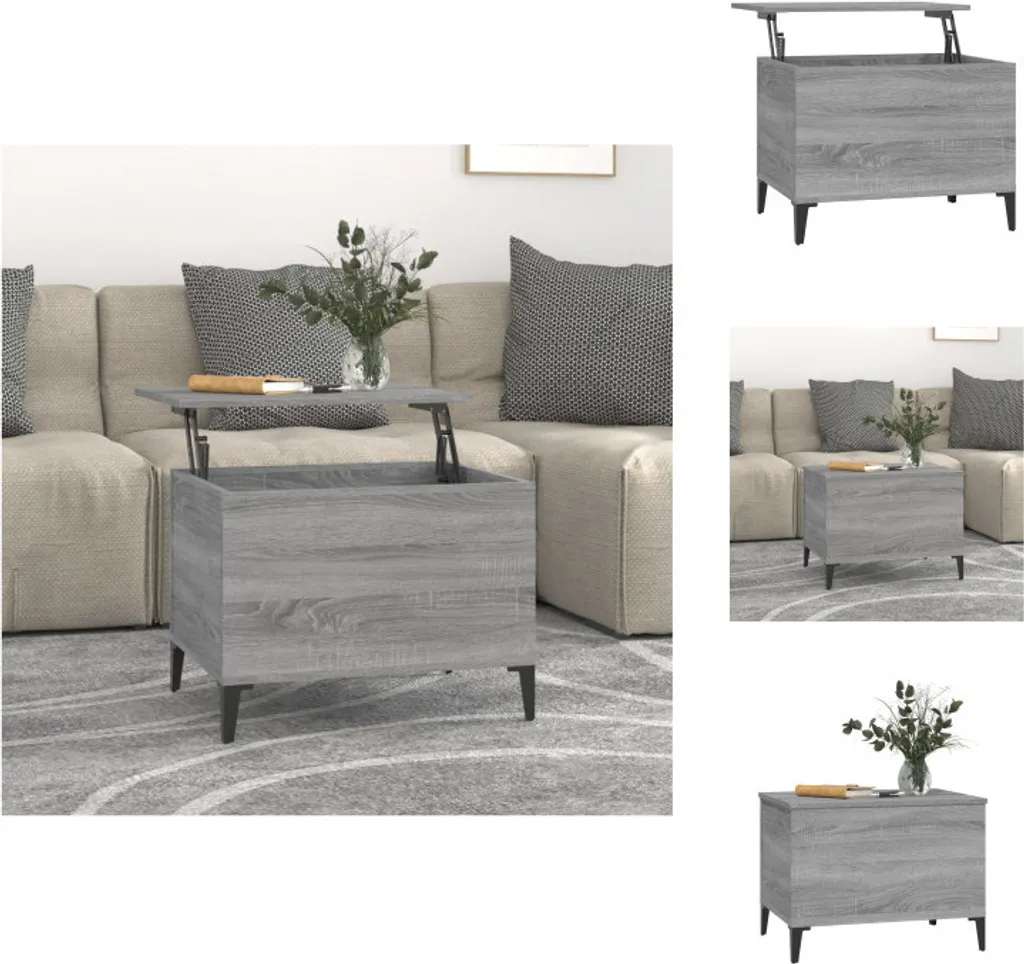 vidaXL Tavolino Basso Grigio Sonoma 60 cm | Offerta Arredo Salotto