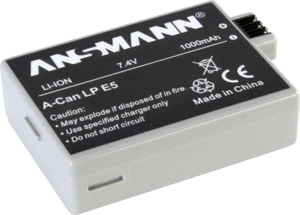 Ansmann A-Can LP-E5, 1000 mAh, Lithium-Ion (Li-Ion), 7.4 V Image du produit 