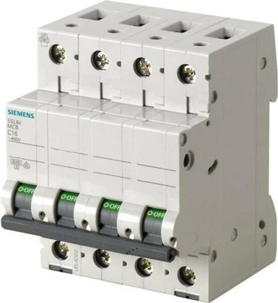 Disjoncteur divisionnaire Siemens triphasé plus neutre 6A 6kA