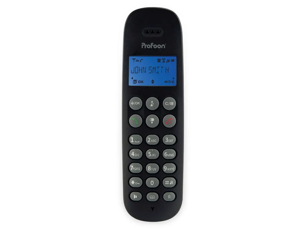 Téléphone sans fil dect fixe avec grand écran clair Profoon