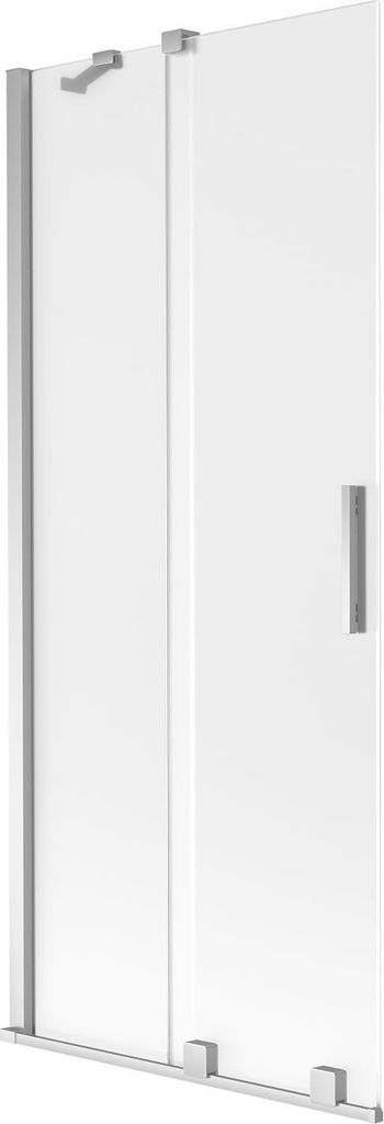 Mexen Velar Badewannenabtrennung mit 2 Schiebetüren 85 x 150 cm, Mattglas, Chrom - 896-085-000-31-01