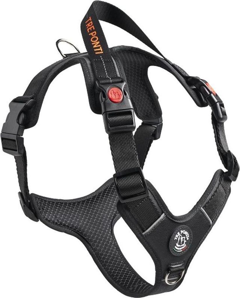 Tre Ponti Harmonia Y-Geschirr, Farbe:schwarz, Größe:XL