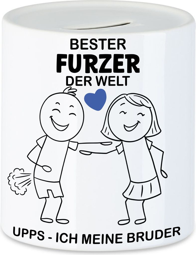 Bester Furzer Der Welt Upps Ich Meine Bruder Spardose Bruder Geschwisterliebe Herzensmensch Pups Furz Liebe