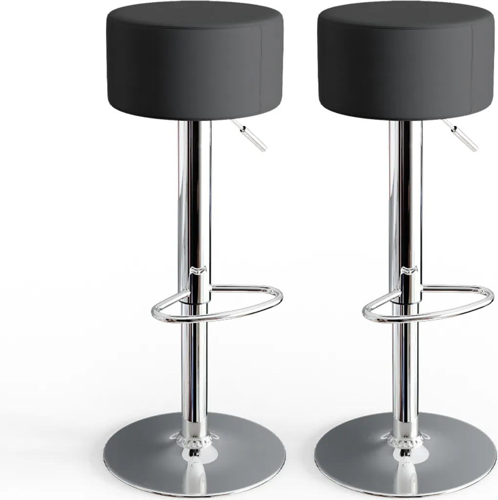 Tabouret de bar 92cm pour mange-debout et comptoir Vicco Noir Lot de 2