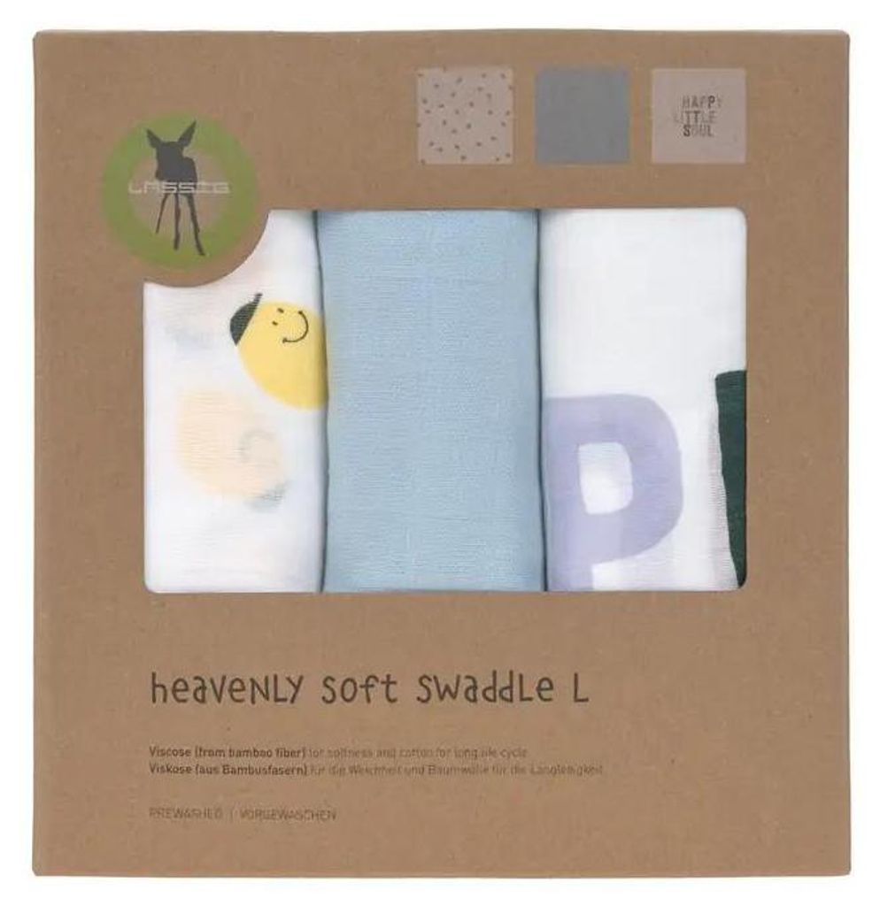 Lässig Heavenly soft Swaddle L Happy Fruits Lemon