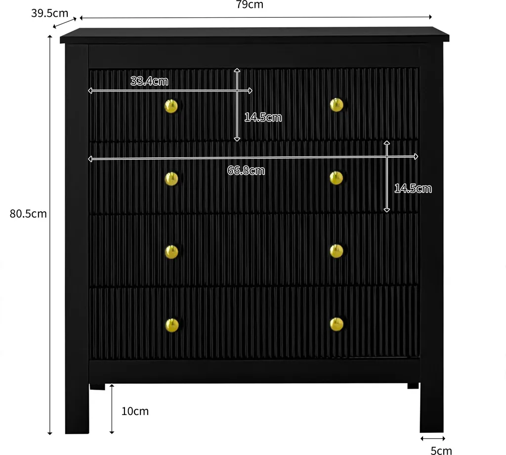 Petit buffet de salon noir pour optimiser l'espace de rangement - 3