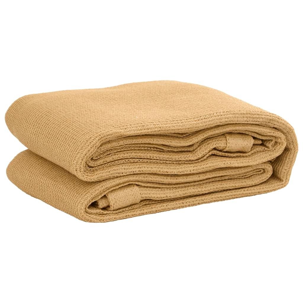 vidaXL Zeltteppich Sandfarbe 400x600 cm HDPE