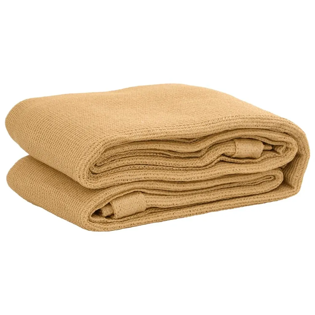 Tapis de tente sable 200x400 cm en HDPE robuste pour camping extérieur