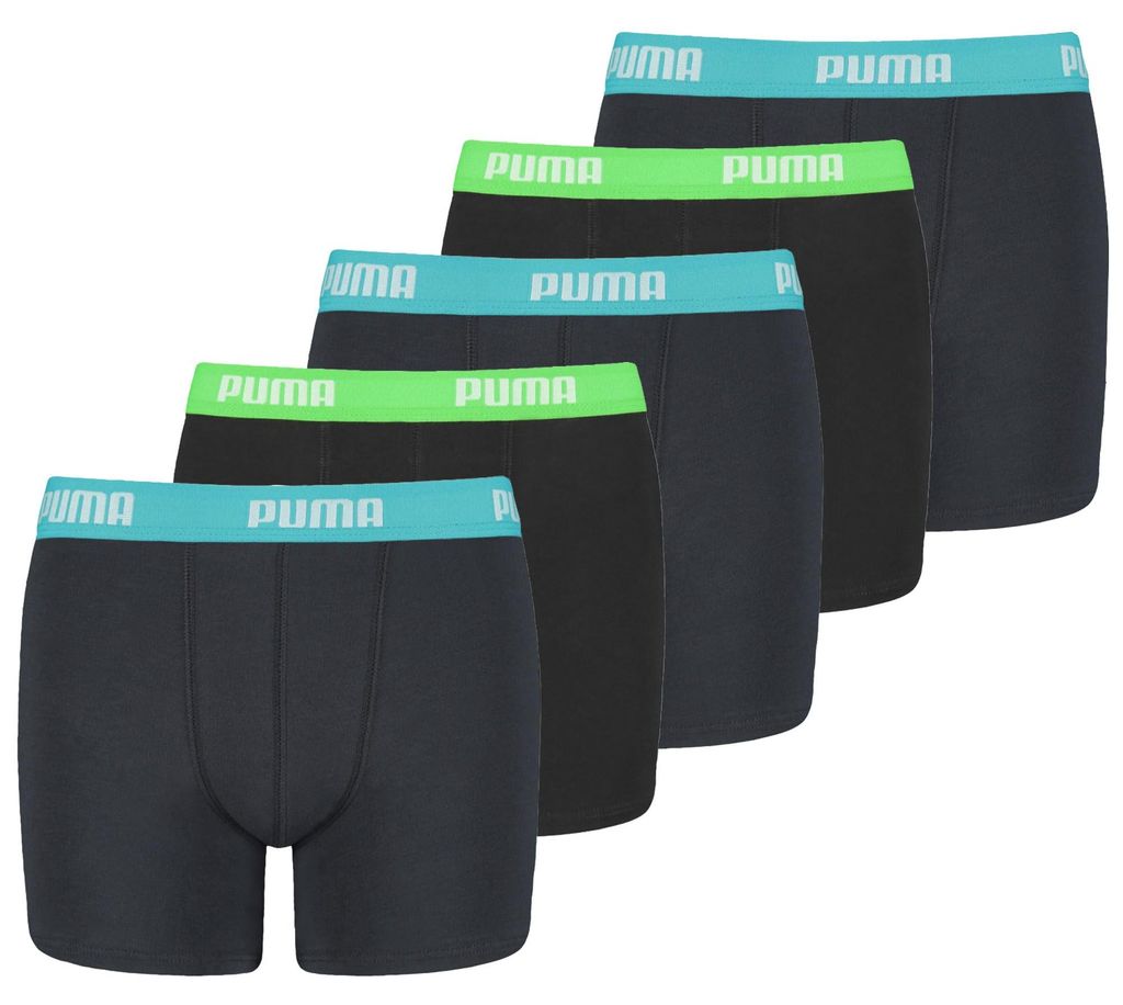 PUMA Jungen Basic Boxer 5 Pack Ecom Unterwäsche, India Produktbild 