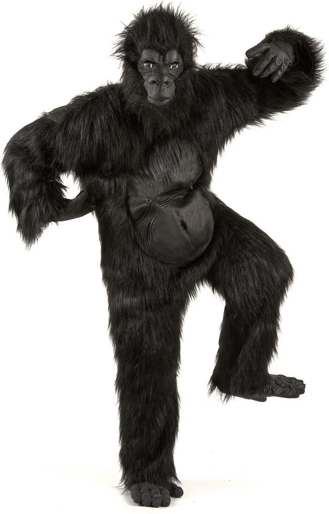 Gorilla Kostüm mit Maske schwarz - Einheitsgröße