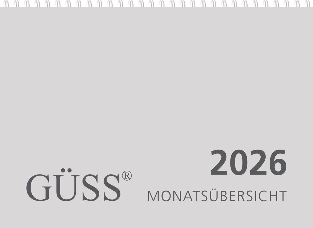 2026 Güss Monatsübersicht DIN A4 Produktbild 