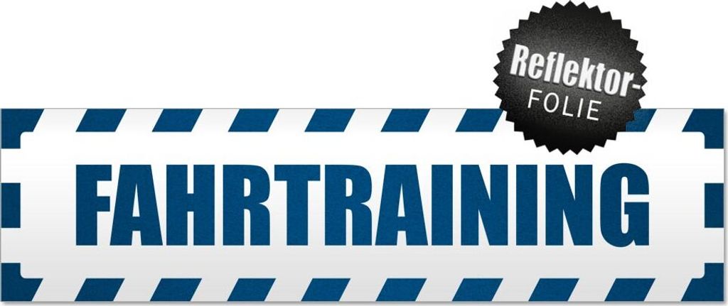 Fahrtraining gestreift Magnetschild Schild magnetisch