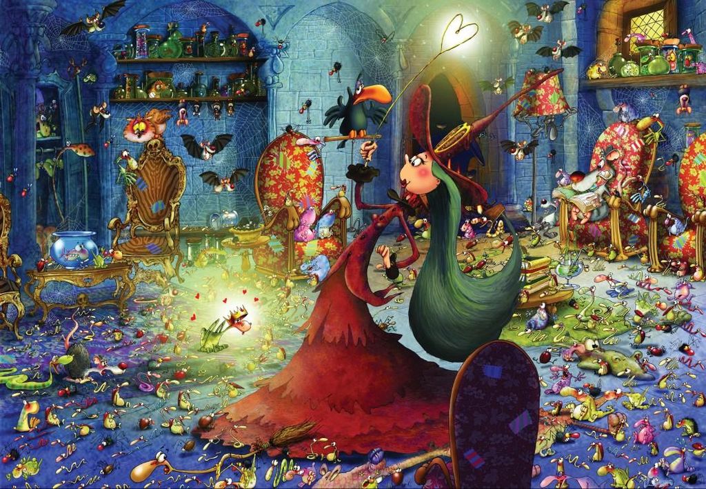 Grafika Puzzle The Witch with the Magic Wand 1000 Teile Karton