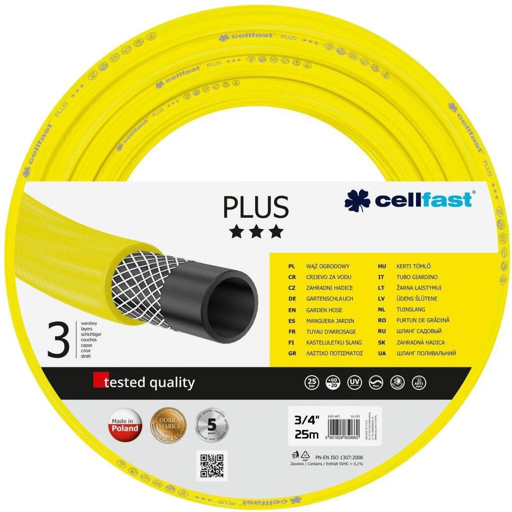 Cellfast Plus Gartenschlauch 3/4" 25 m (10-220) Produktbild 