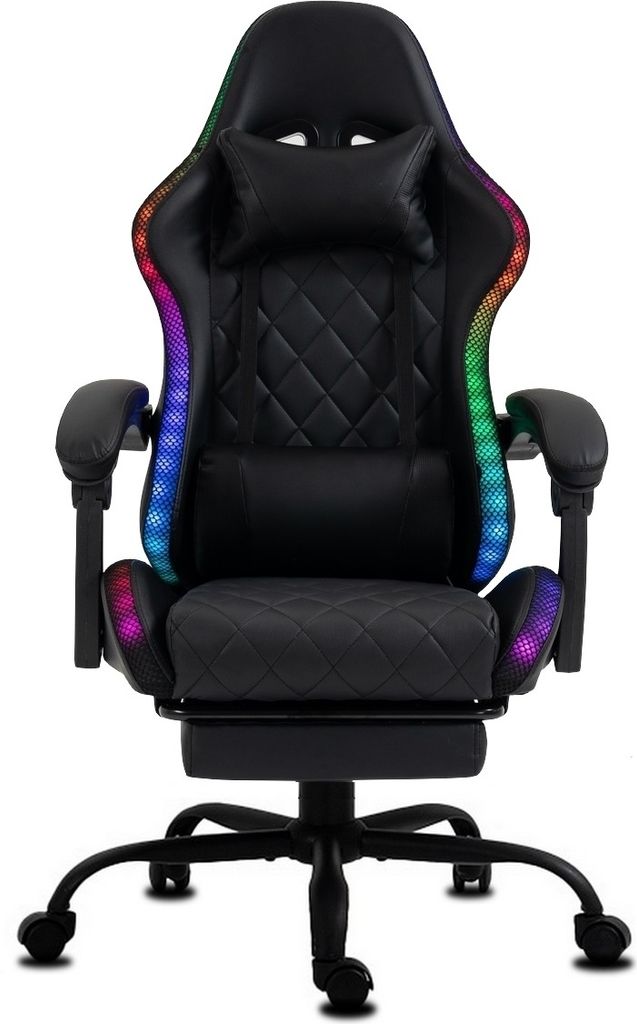 Herné kreslo Delman Ergonomické kancelárske kreslo RGB LED Obrázok produktu 