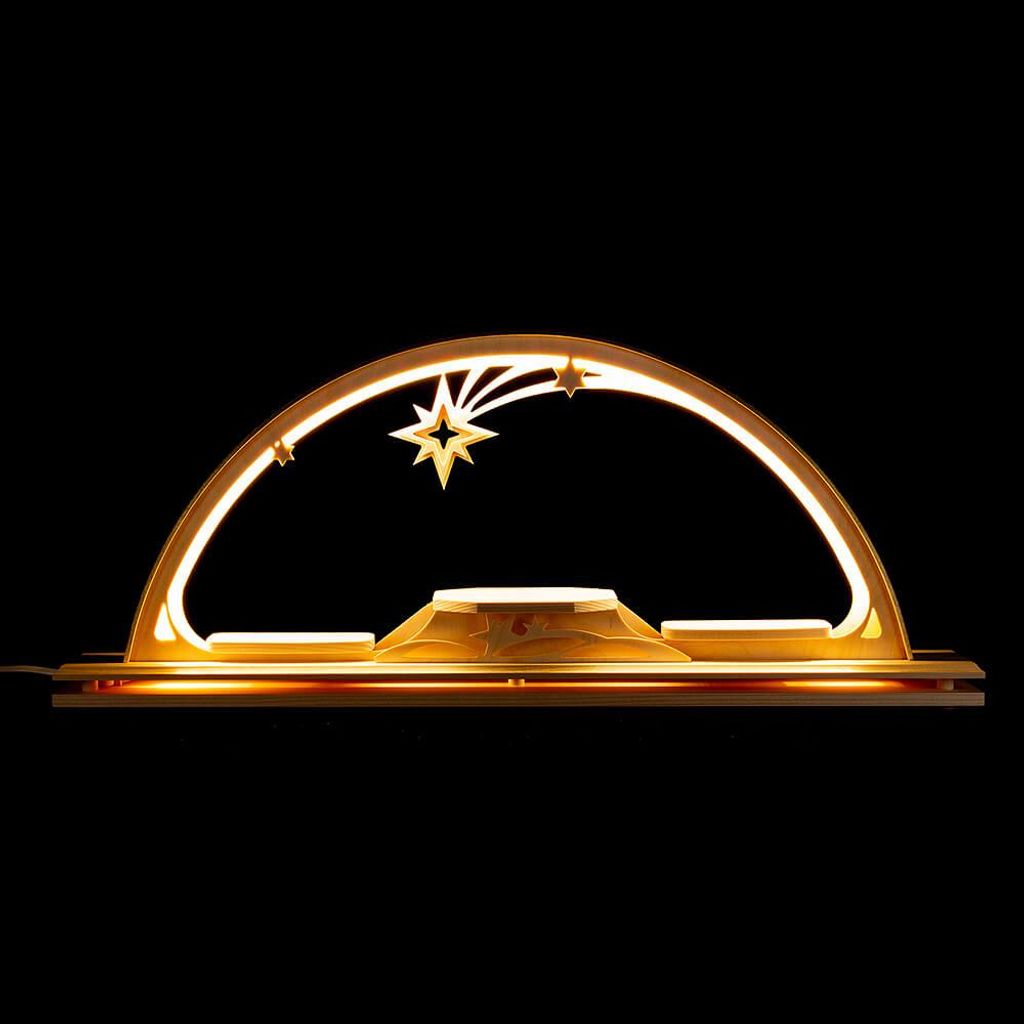 Schwibbogen für Sammelfiguren (mit LED) (55x23cm) von Manufaktur Seidel