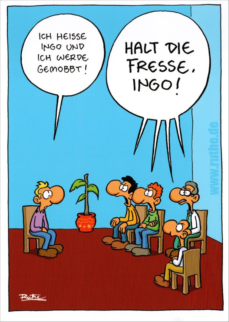 Cartoon-Postkarte Ralph Ruthe "Halt die Fresse, Ingo!" Produktbild 