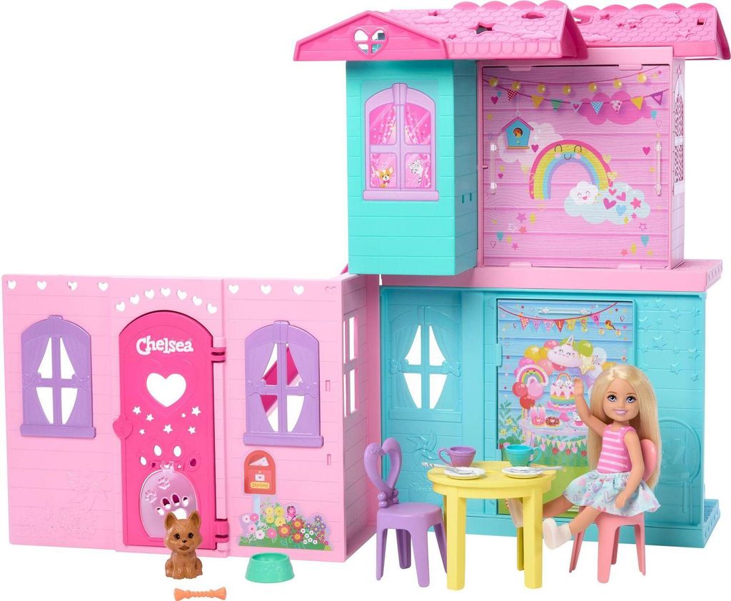 Barbie Chelsea - Barevný rozkládací domek plný zábavy Obrázek produktu 