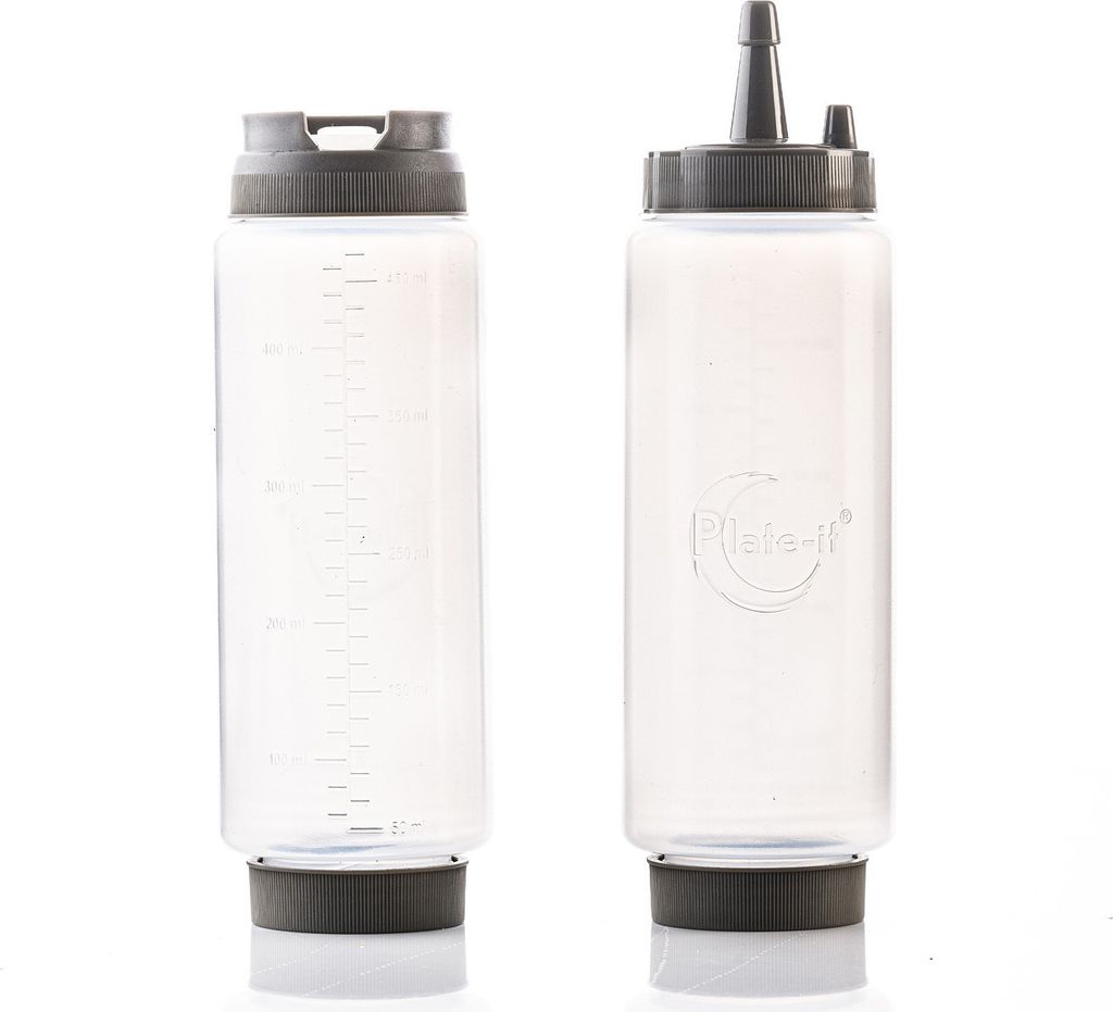 Plate-it Premium 2er Set Garnierflaschen, BPA-frei