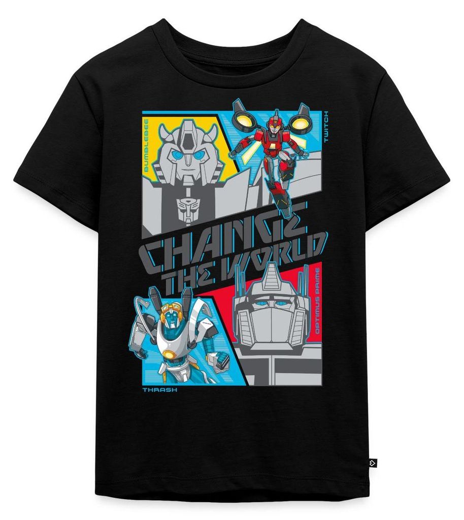 Spreadshirt Transformers Earth Spark Terraner Spruch Kinder Premium T-Shirt, 98/104 (2 Jahre), Schwarz