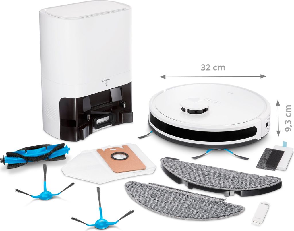 MEDION Saugroboter mit Absaugstation und Wischfunktion X20 Produktbild 8