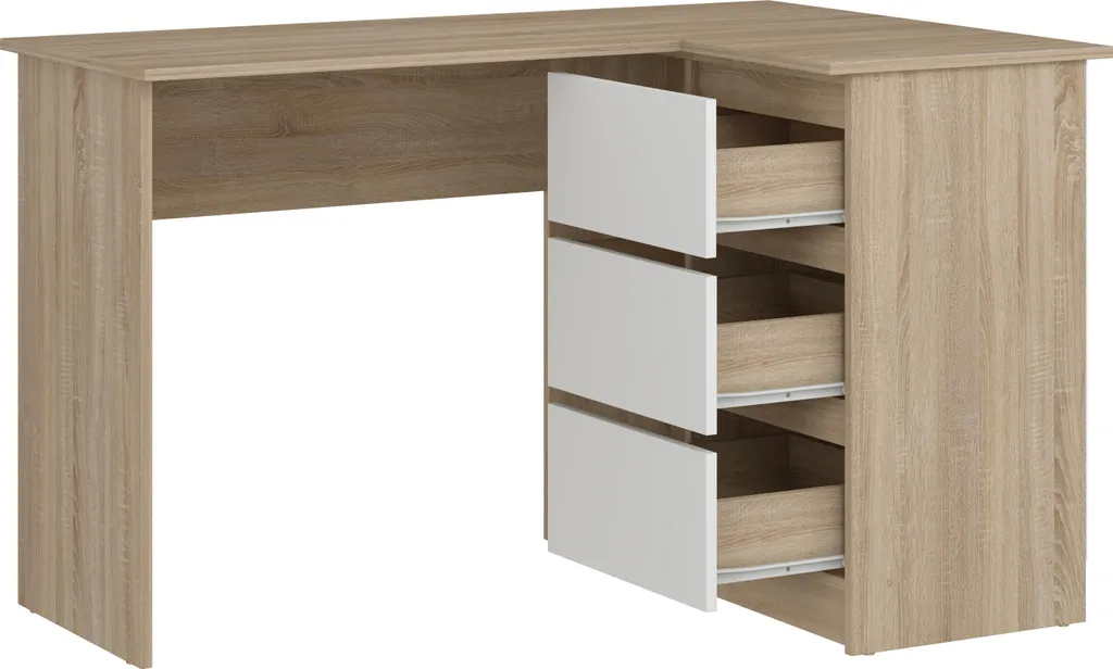 Bureau d'angle pour Télétravail - Table Informatique Gain de Place Bois - 3