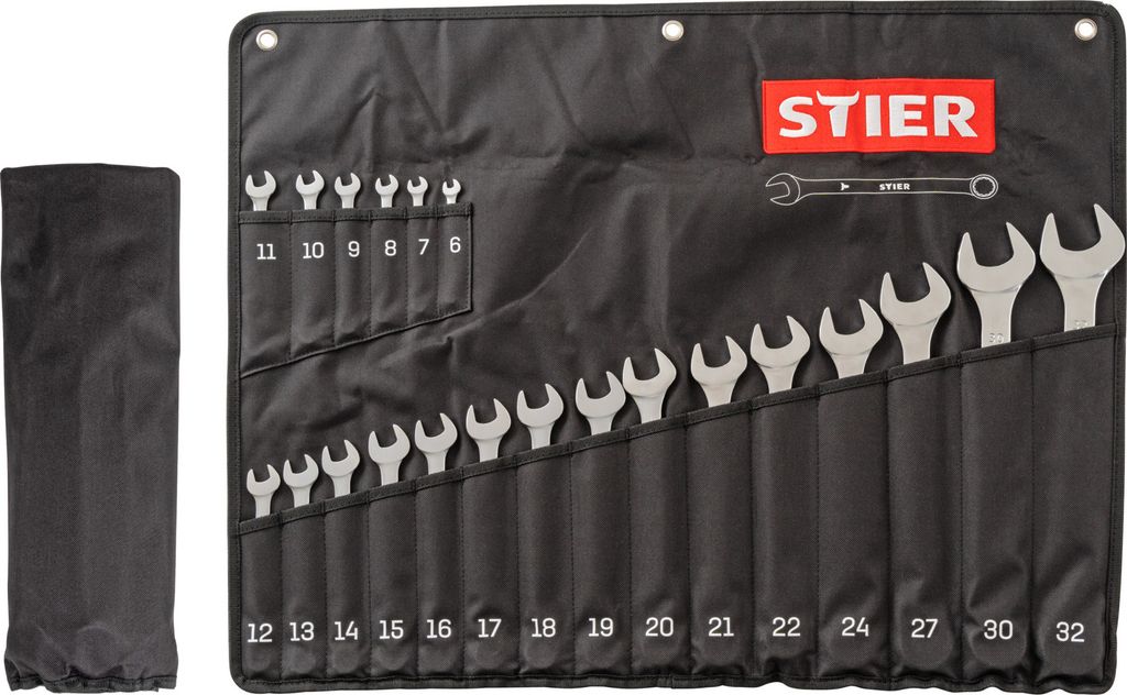 STIER Ringmaulschlüssel-Satz, SW 6 - 32 mm, 21-teilig, aus Produktbild 