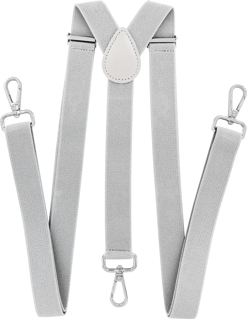 Bretelle Uomo Robuste Axy 2,5cm | Moschettoni Metallo per Pantaloni Lavoro
