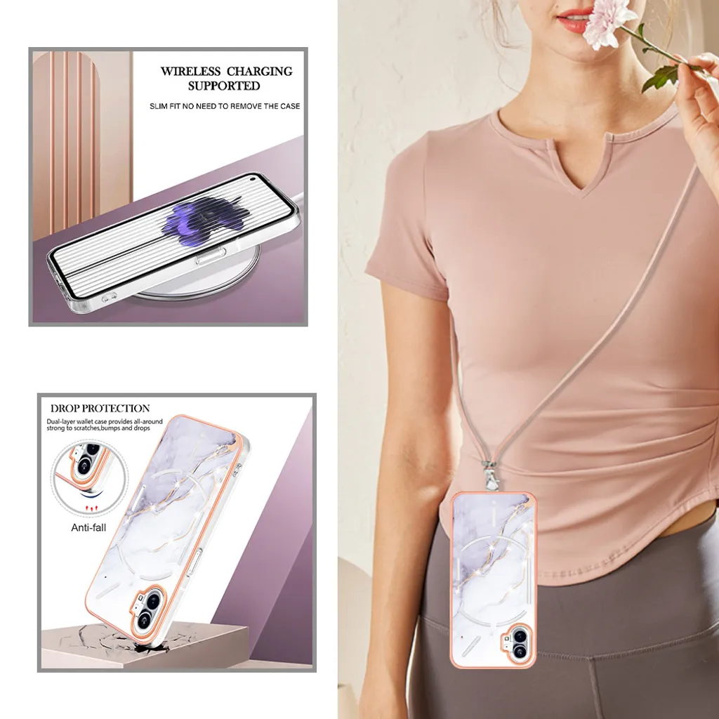 YAMCCCSE Custodia per Cellulare Girocollo per Nothing Phone 2a / 2a