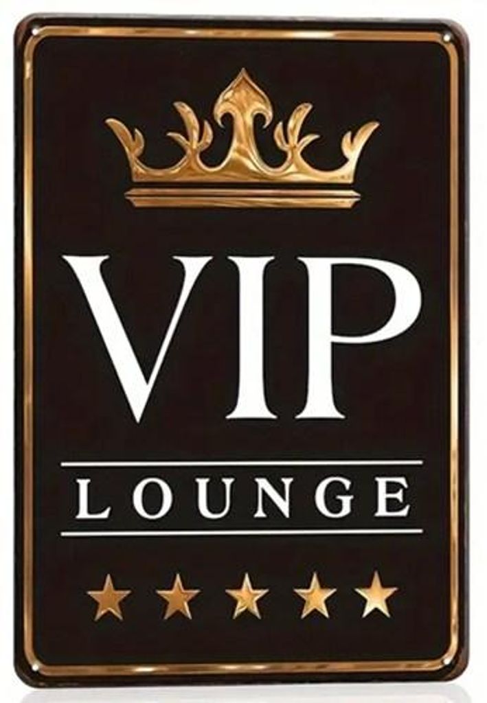 GKA Retro Blechschild mit lustigem Spruch "VIP Lounge" Produktbild 