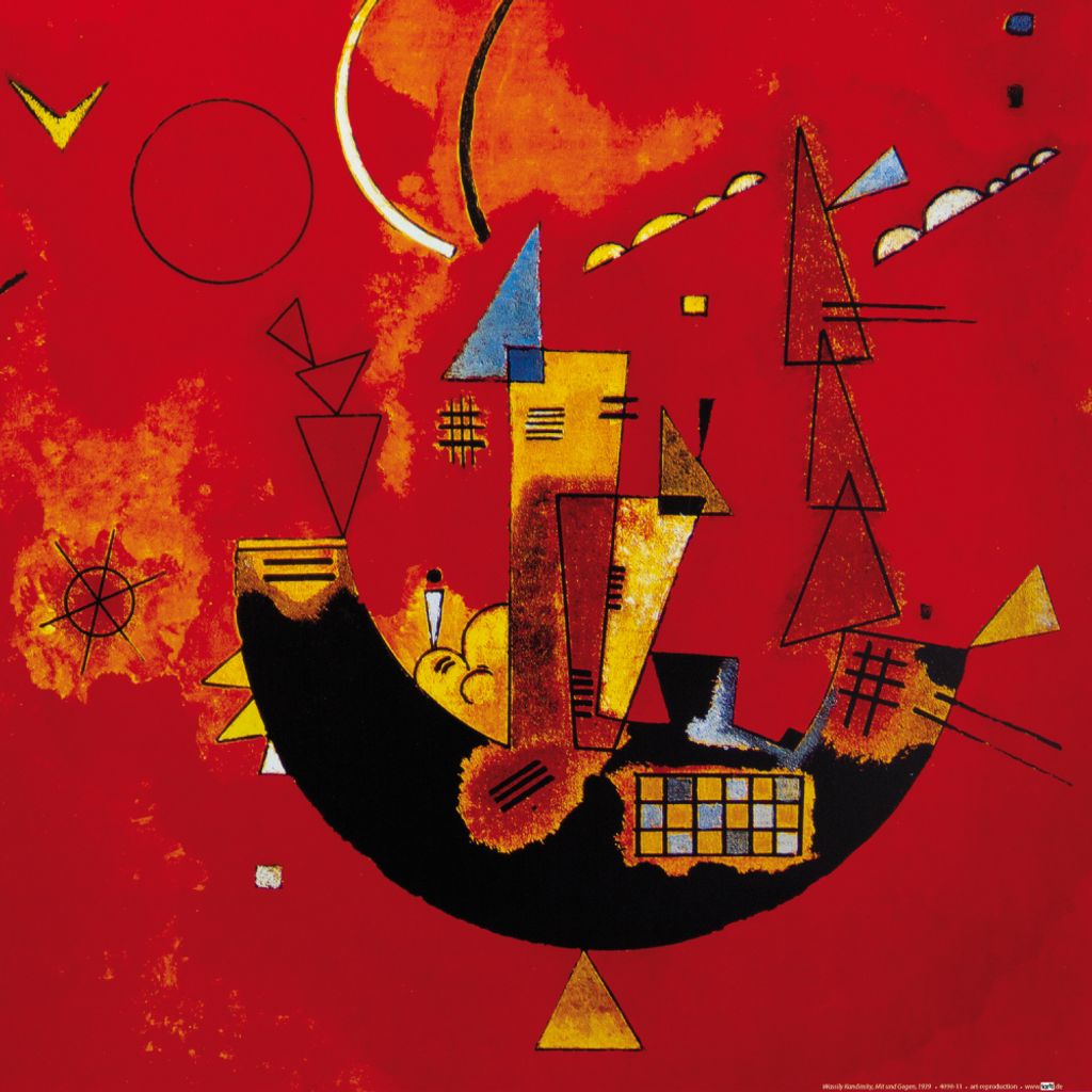 Wassily Kandinsky Kunstdruck Bild - Mit Und Gegen, 1929 (40 x 40 cm)