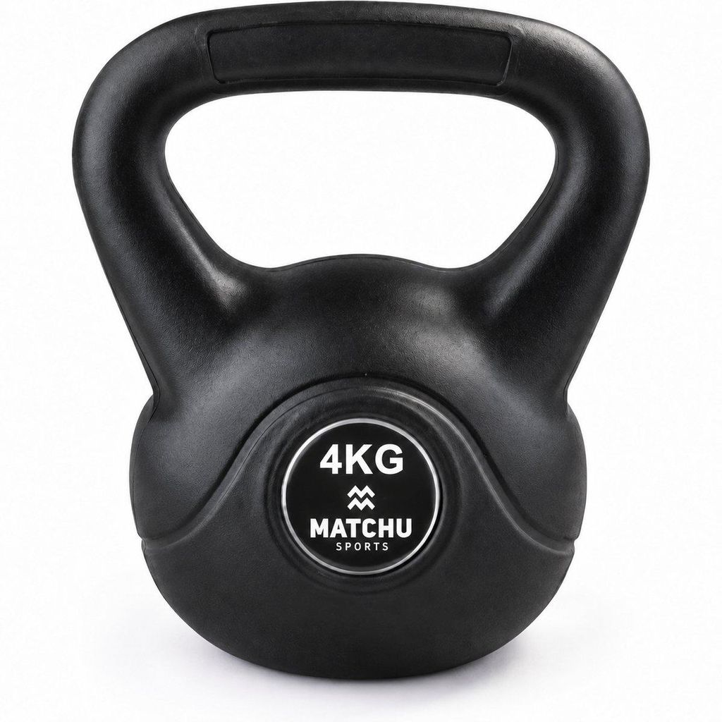 Matchu Sports Kettlebell 4 kg mit Kunststoffhülle und Produktbild 